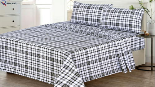 100% Cotton Flannel Sheet Set Deep Pockets Breathable Warm 170 GSM Cozy Soft - Image 3