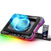 Laptop Cooling Pad Powerful Turbo Fan RGB Gaming Notebook Cooler for 14-19 Inch Laptop Cooling Pad Powerful Turbo Fan RGB Gaming Notebook Cooler for 14-19 Inch
