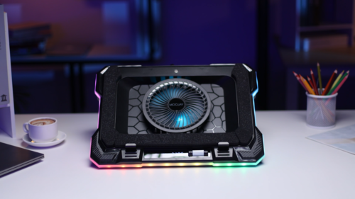 Laptop Cooling Pad Powerful Turbo Fan RGB Gaming Notebook Cooler for 14-19 Inch - Image 2
