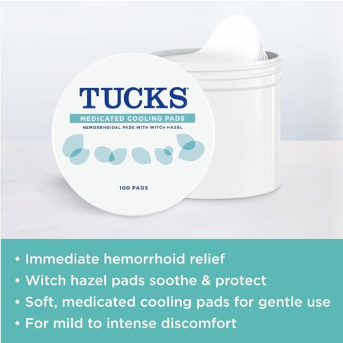 TUCKS Medicated Cooling Pads, 100 Count – Pads with Witch Hazel, Cleanses Sen... - Image 7