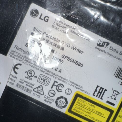 LG SP80NB80 Ultra Slim Portable External Drive DVD Writer & Playback for Mac/PC - Image 9