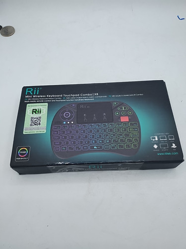 Rii i4 (Bluetooth + 2.4GHz) Blacklit Portable Mini Keyboard with Scroll wheel