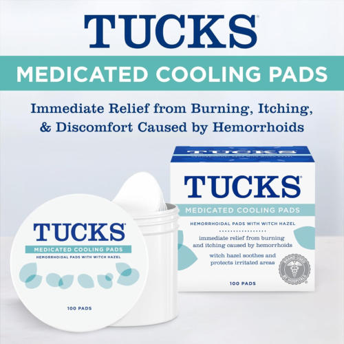 TUCKS Medicated Cooling Pads, 100 Count – Pads with Witch Hazel, Cleanses Sensit - Image 3