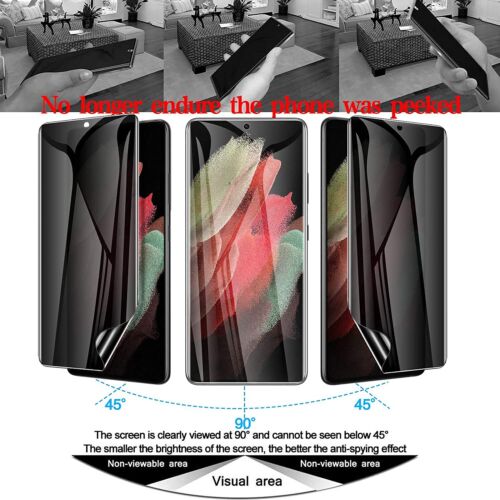 Privacy Hydrogel Screen Protector Camera Protector for Samsung S25 Ultra Plus 24