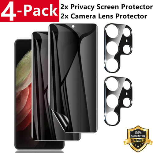 Privacy Hydrogel Screen Protector Camera Protector for Samsung S25 Ultra Plus 24 - Image 3