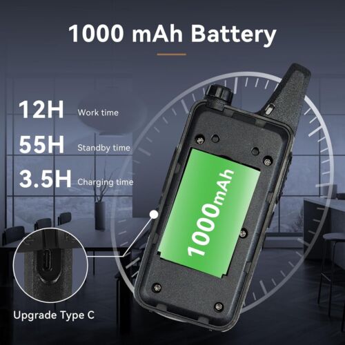 Retevis RT22 UHF 2W Walkie Talkies Long Range Two Way Radio For School/Church*10 - Image 4