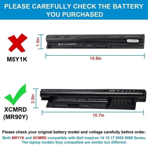 40Wh Battery For Dell Inspiron 15 3000 Series 3531 3537 3541 3542 3543 XCMRD