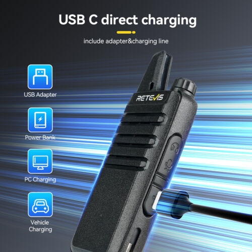 Retevis RT22 UHF Walkie Talkie Two Way Radio 2W CTCSS/DCS VOX For Family 2Pack