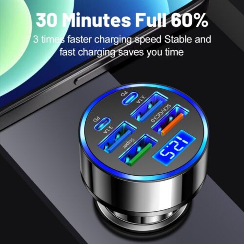 4 USB 6 Ports Super Fast Car Charger Adapter for iPhone Samsung Android Phone - Image 5