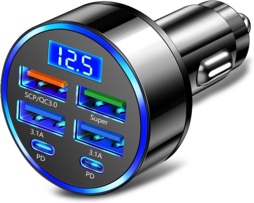 4 USB 6 Ports Super Fast Car Charger Adapter for iPhone Samsung Android Phone - Image 6