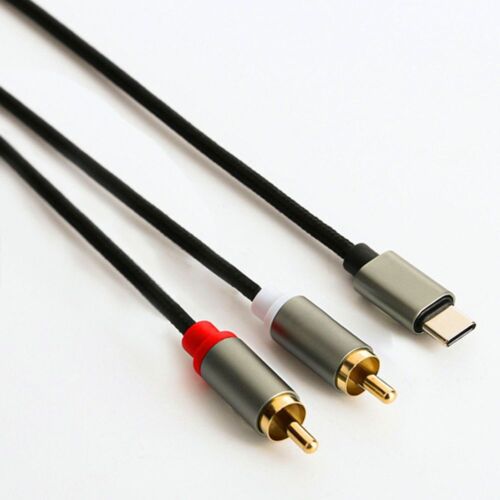 Mobile Phone Speaker Amplifier Type C To 2 RCA Audio Cable Converter Aux Cord