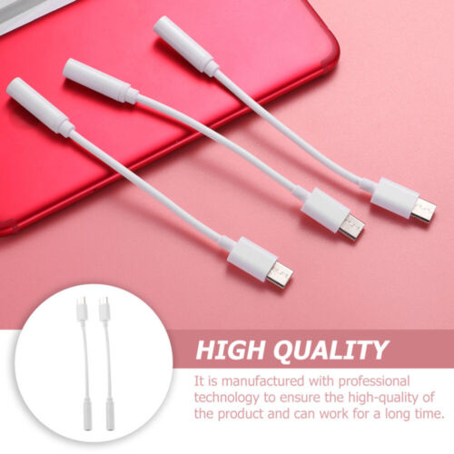 2Pcs White Type-C to 3.5MM Data Cable Converter for Mobile Phone Earphones - Image 10