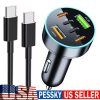 120W Fast Car Charger 4 Port Adapter & Cable For iPhone 16 15 Pro Max 16e 15 14 120W Fast Car Charger 4 Port Adapter & Cable For iPhone 16 15 Pro Max 16e 15 14