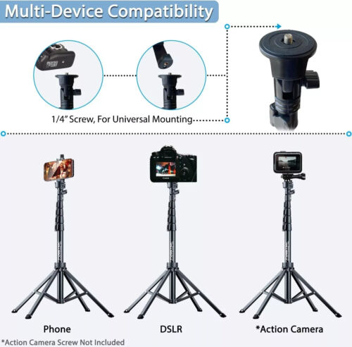 Selfie Stick Tripod with Bluetooth Remote Portable for iPhone and Android Phones - Image 6