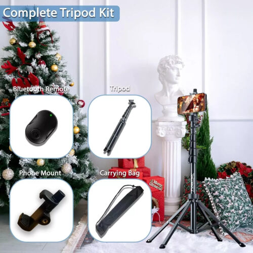 Selfie Stick Tripod with Bluetooth Remote Portable for iPhone and Android Phones - Image 14