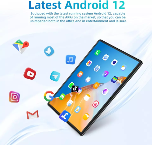 10.1" WIFI Tablet Android 12 HD 128GB Tablet Pad Quad-Core Netflix Dual Camera - Image 13