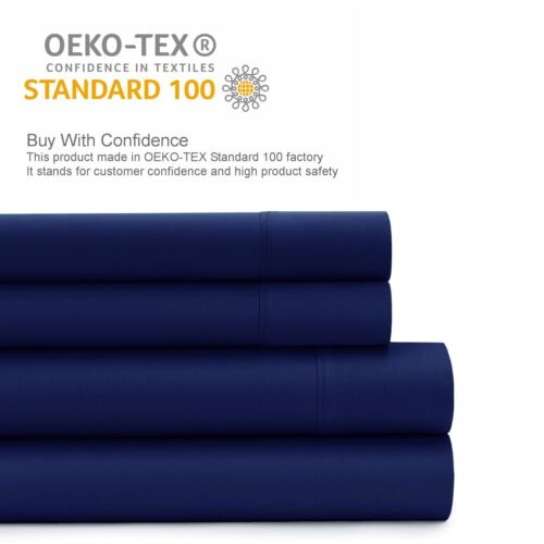 1800 Deluxe Series 4Piece Bed Sheet Set Deep Pocket Wrinkle Resistant Silky Soft - Image 43