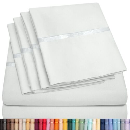 6 Piece Premium Bamboo Sheet Set, Deep Pockets, 50 Colors, 2200 Count, Soft - Image 38