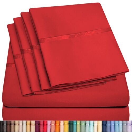 6 Piece Premium Bamboo Sheet Set, Deep Pockets, 50 Colors, 2200 Count, Soft - Image 83
