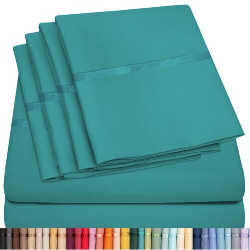 6 Piece Premium Bamboo Sheet Set, Deep Pockets, 50 Colors, 2200 Count, Soft - Image 114
