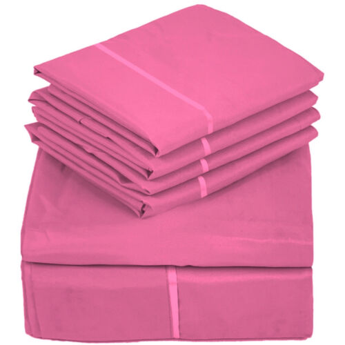 6 Piece Premium Bamboo Sheet Set, Deep Pockets, 50 Colors, 2200 Count, Soft - Image 140