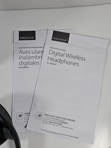 Insignia NS-HAWHP2 RF Wireless Over the Ear Headphones - Black - Image 4