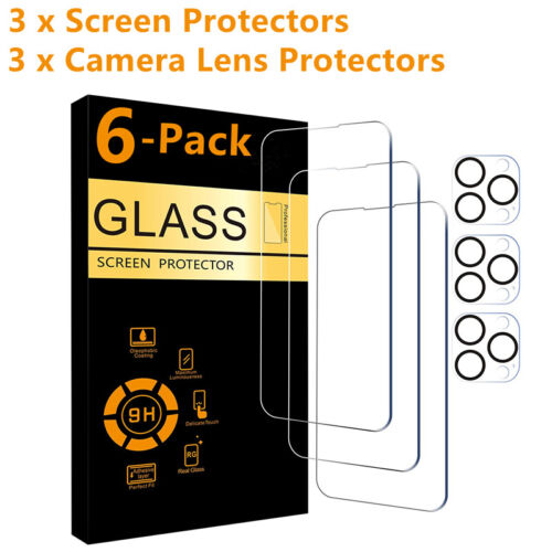 For iPhone 16 15 14 13 Pro Max Tempered Glass Screen Protector Camera Protector - Image 8