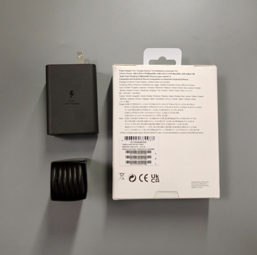Samsung T6530 65W PD3 Trio Power Adapter Super Fast Wall Charger w/ USB-C Cable - Image 2