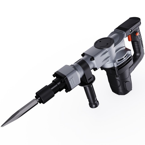 Demolition Jack Hammer Concrete Breaker 1400W Electric Hammer 2 Chisel Bit - Image 2