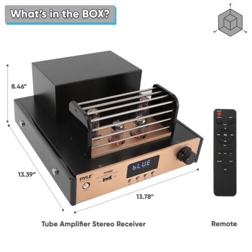 Pyle 1000W Home Audio Desktop Stereo Vacuum Hi-Fi Power Amplifier Receiver - Image 4