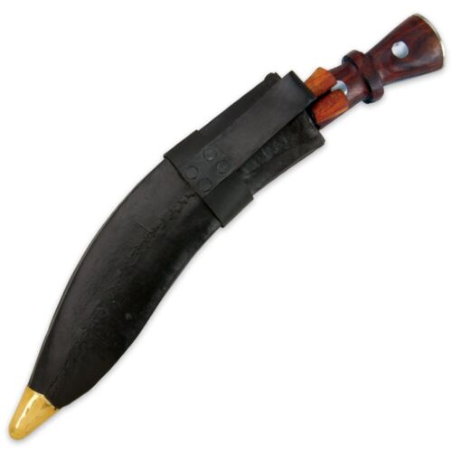 Genuine Gurkha Kukri with Traditional Accessory Knives and Leather Sheath | 17" - Image 3