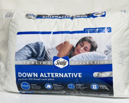 Sealy Sterling Down Alternative 400 Thread Count Pillow, Standard/Queen (2 Pack)