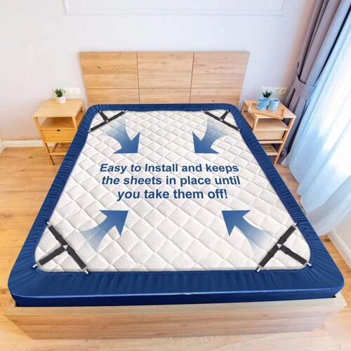 4-20x Triangle Fitted Sheet Strap Clips Grippers Mattress Bed Suspenders Holder - Image 10