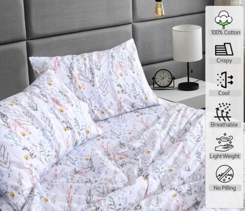 4 Piece 100% Cotton Sheet Set Deep Pocket 200 Thread Count Cozy Soft Bed Sheets - Image 5