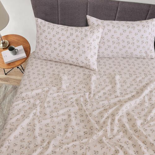 4 Piece 100% Cotton Sheet Set Deep Pocket 200 Thread Count Cozy Soft Bed Sheets - Image 78