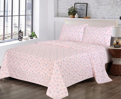 4 Piece 100% Cotton Sheet Set Deep Pocket 200 Thread Count Cozy Soft Bed Sheets - Image 147