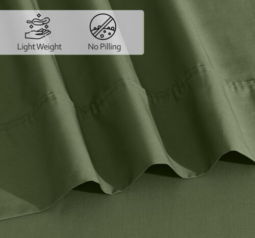 4 Piece 100% Cotton Sheet Set Deep Pocket 200 Thread Count Cozy Soft Bed Sheets - Image 184