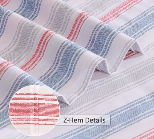 4 Piece 100% Cotton Sheet Set Deep Pocket 200 Thread Count Cozy Soft Bed Sheets - Image 207