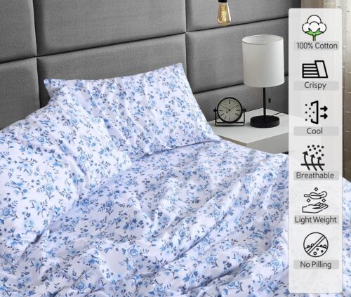 4 Piece 100% Cotton Sheet Set Deep Pocket 200 Thread Count Cozy Soft Bed Sheets - Image 263