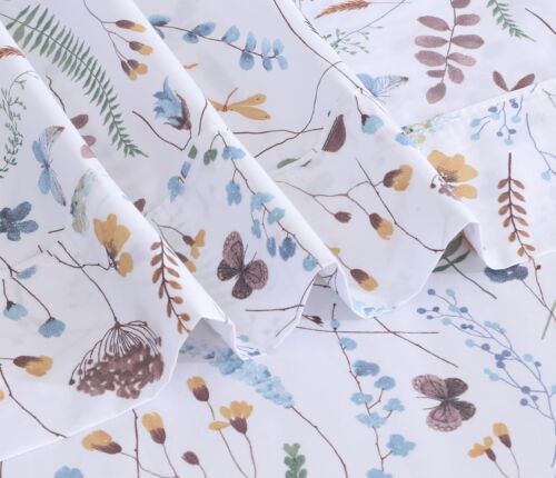 4 Piece 100% Cotton Sheet Set Deep Pocket 200 Thread Count Cozy Soft Bed Sheets - Image 272