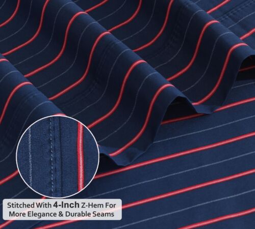 4 Piece 100% Cotton Sheet Set Deep Pocket 200 Thread Count Cozy Soft Bed Sheets - Image 321