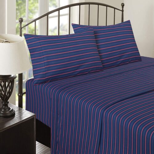 4 Piece 100% Cotton Sheet Set Deep Pocket 200 Thread Count Cozy Soft Bed Sheets - Image 328