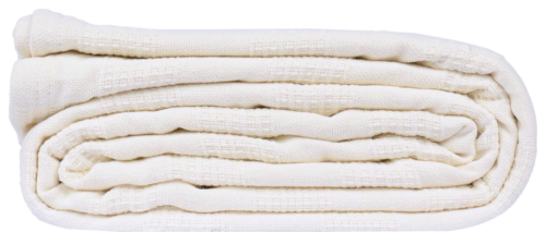 Hospital Thermal Blanket Throw Snag Free | 100% Cotton | Twin 66" x 90" | White