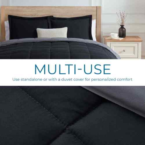 Quilted Down Alternative Comforter, Ultra Soft all season Comforter Duvet Insert - Image 12