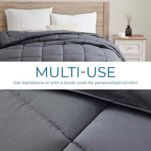 Quilted Down Alternative Comforter, Ultra Soft all season Comforter Duvet Insert - Image 27