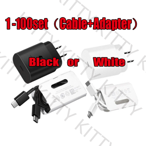 25w Type USB-C Fast Wall Charger+6FT Cable For Samsung Galaxy S20 S21 5G lot US - Image 12