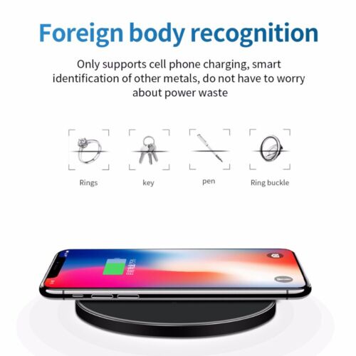 Wireless Fast Charger Charging Pad Dock for Samsung iPhone Android Cell Phone - Image 9