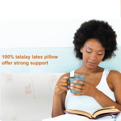 Talalay Natural Latex Pillow, Medium Support Bed Pillow Helps Relieve Pressure - Image 7