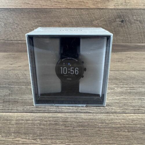 Fossil Gen 5 Smartwatch Carlyle HR 44mm - Black with Black Silicone - NIB