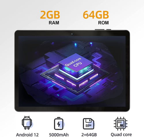10.1" WIFI Tablet Android 12 Tablets Pad 32G 64GB 128GB HD Quad-Core Dual Camera - Image 25